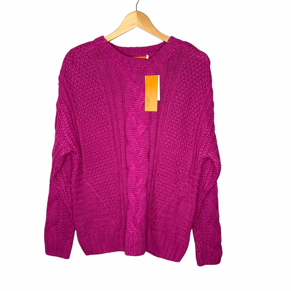 NWT One A Nordstrom Cable Knit Pullover Sweater S - Picture 2 of 4